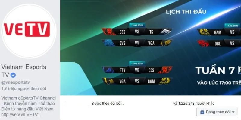 VETV là lựa chọn số 1 của những tín đồ đam mê thể thao điện tử
